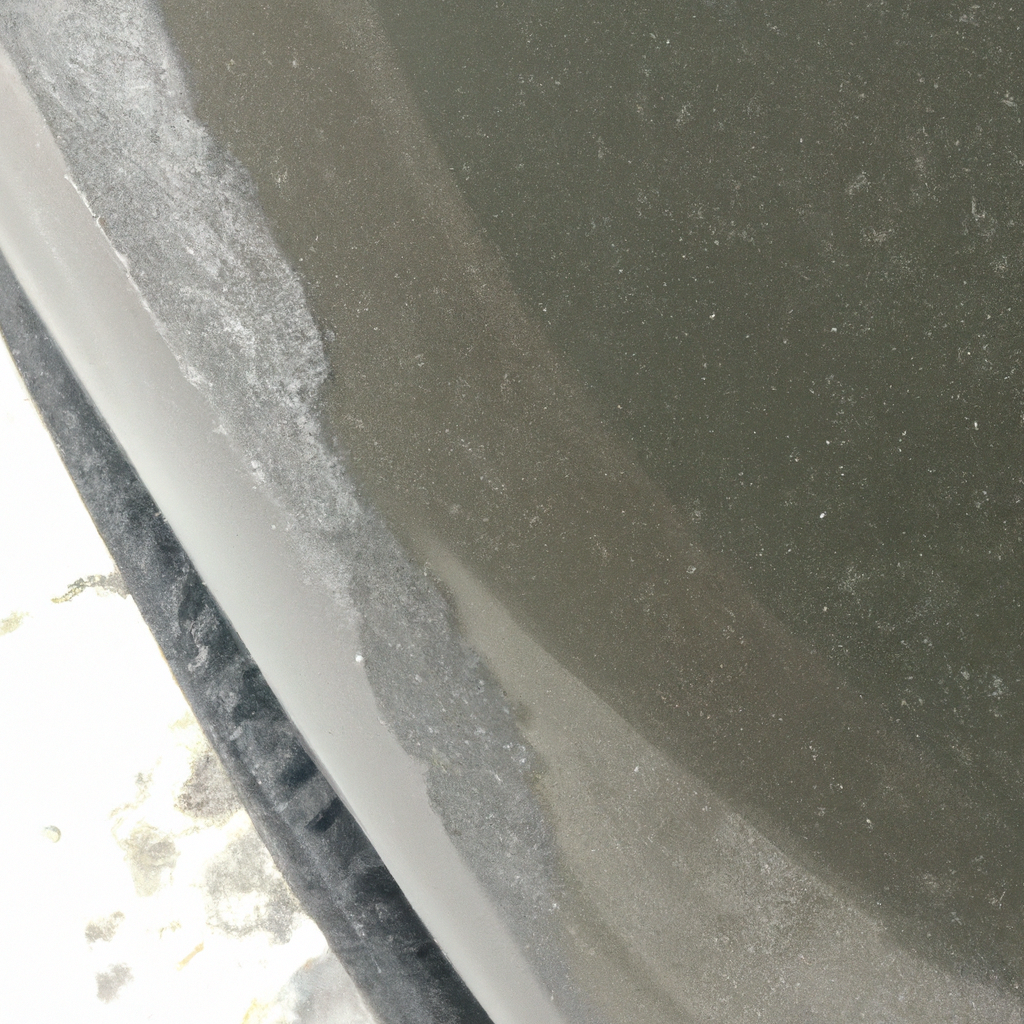 Winter road salt buildup on rocker panels before and after detailed cleaning, high resolution close-up